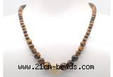 GMN7332 grade AA yellow tiger eye graduated beaded necklace & bracelet set