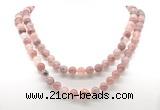 GMN8023 18 - 36 inches 8mm, 10mm strawberry quartz 54, 108 beads mala necklaces