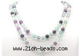 GMN8024 18 - 36 inches 8mm, 10mm fluorite 54, 108 beads mala necklaces