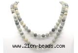 GMN8026 18 - 36 inches 8mm, 10mm seaweed quartz 54, 108 beads mala necklaces