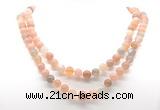 GMN8028 18 - 36 inches 8mm, 10mm moonstone 54, 108 beads mala necklaces