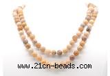 GMN8032 18 - 36 inches 8mm, 10mm fossil coral 54, 108 beads mala necklaces