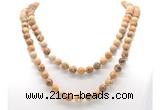 GMN8033 18 - 36 inches 8mm, 10mm picture jasper 54, 108 beads mala necklaces