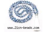 GMN8490 8mm, 10mm Tibetan agate 27, 54, 108 beads mala necklace with tassel