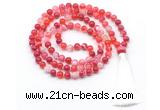 GMN8494 8mm, 10mm red banded agate 27, 54, 108 beads mala necklace with tassel