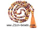 GMN8517 8mm, 10mm mookaite 27, 54, 108 beads mala necklace with tassel