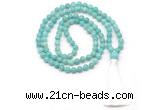 GMN8540 8mm, 10mm amazonite 27, 54, 108 beads mala necklace with tassel