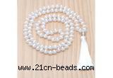 GMN8834 Hand-Knotted 8mm, 10mm Tibetan Agate 108 Beads Mala Necklace