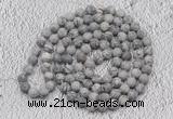 GMN911 Hand-knotted 8mm, 10mm matte grey picture jasper 108 beads mala necklaces