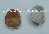 NGC01 20*30mm - 25*35mm freeform druzy agate connectors