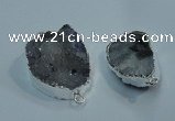 NGC06 20*30mm - 25*35mm freeform druzy agate connectors