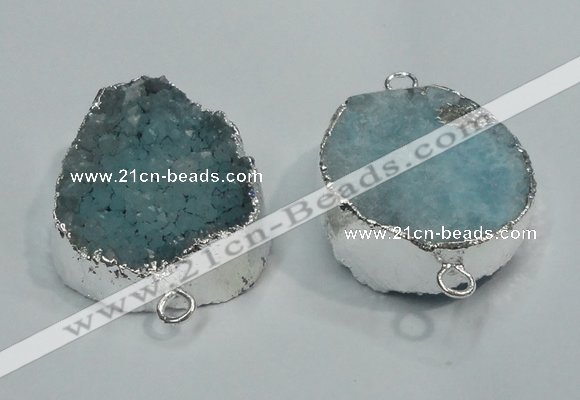 NGC07 20*30mm - 25*35mm freeform druzy agate connectors