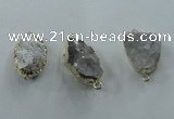 NGC100 18*25mm - 25*35mm freeform druzy agate connectors wholesale