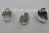 NGC102 18*25mm - 25*35mm freeform druzy agate connectors wholesale