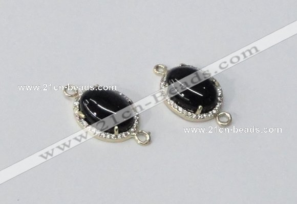 NGC1025 10*14mm oval agate gemstone connectors wholesale