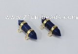 NGC1039 7*30mm – 8*32mm sticks lapis lazuli gemstone connectors