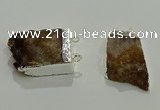 NGC1044 15*25mm – 25*30mm freeform citrine connectors wholesale