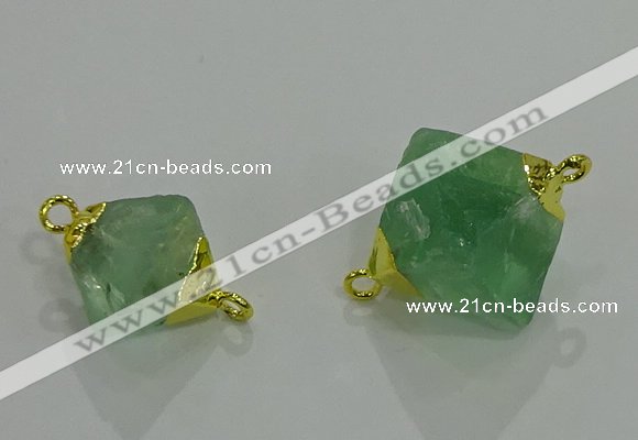 NGC1049 10*14mm – 15*20mm freeform fluorite connectors wholesale