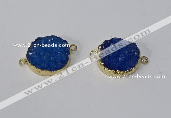 NGC1063 20*22mm freeform druzy agate connectors wholesale