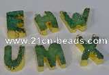 NGC1070 20*25mm - 25*30mm letter druzy agate connectors wholesale