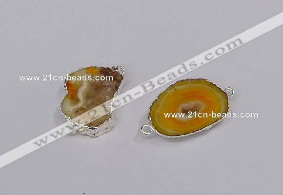 NGC1086 18*25mm - 25*35mm freeform druzy agate gemstone connectors