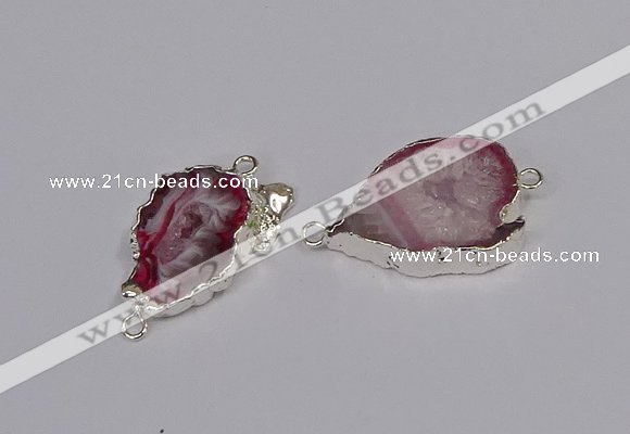 NGC1088 18*25mm - 25*35mm freeform druzy agate gemstone connectors