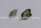 NGC1090 18*25mm - 25*35mm freeform druzy agate gemstone connectors