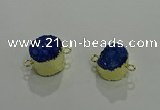 NGC1125 14mm - 15mm coin druzy agate connectors wholesale