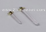 NGC1198 8*35mm - 10*60mm sticks white crystal connectors wholesale