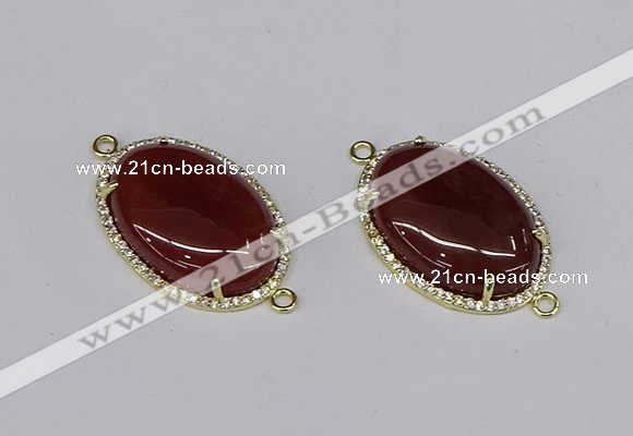 NGC1204 22*30mm oval agate gemstone connectors wholesale