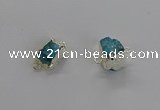 NGC1245 10*12mm - 14*15mm freefrom druzy agate connectors wholesale