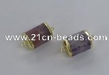 NGC1262 15*20mm faceted tube agate gemstone connectors wholesale