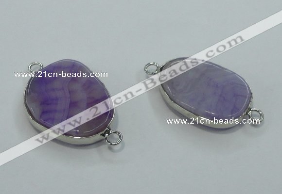 NGC127 13*18mm - 15*20mm freeform agate connectors wholesale