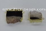 NGC1271 25*40mm - 30*42mm freeform druzy agate connectors