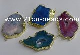 NGC1308 25*35mm - 35*45mm freeform druzy agate connectors