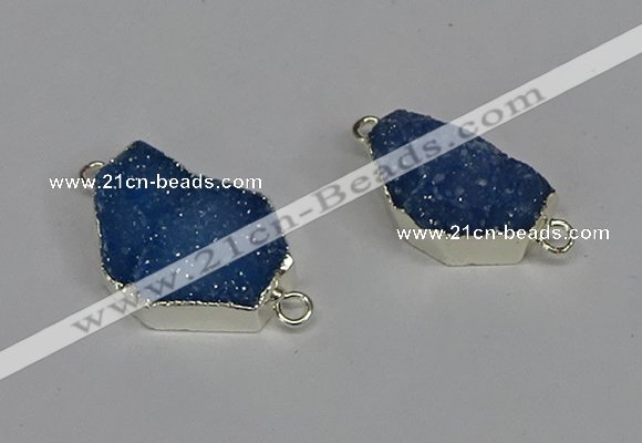 NGC1344 13*18mm - 18*25mm freeform druzy agate connectors