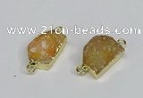 NGC1358 12*16mm - 18*25mm freeform druzy agate connectors