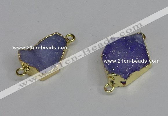 NGC1359 12*16mm - 18*25mm freeform druzy agate connectors