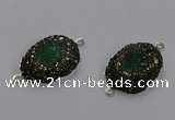 NGC1379 18*25mm freeform druzy agate gemstone connectors