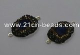 NGC1380 18*25mm freeform druzy agate gemstone connectors