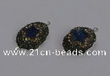 NGC1390 18*25mm freeform druzy agate connectors wholesale