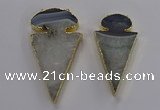 NGC1439 35*60mm - 40*75mm arrowhead agate gemstone connectors