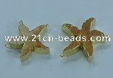 NGC1445 28mm - 30mm starfish fossil coral connectors wholesale