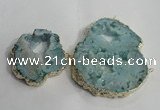 NGC145 40*50mm - 55*70mm freeform plated druzy agate connectors