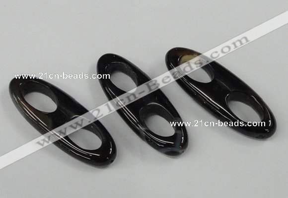 NGC148 17*27mm oval agate gemstone connectors wholesale