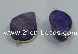 NGC15 20*30mm - 25*35mm freeform druzy agate connectors