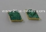 NGC1569 18*25mm - 20*26mm diamond druzy quartz connectors