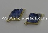 NGC1570 18*25mm - 20*26mm diamond druzy quartz connectors