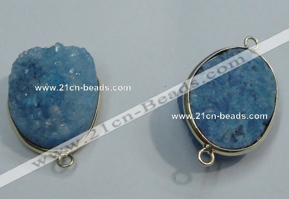 NGC16 20*30mm - 25*35mm freeform druzy agate connectors