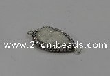 NGC1600 14*23mm flat teardrop plated quartz connectors wholesale